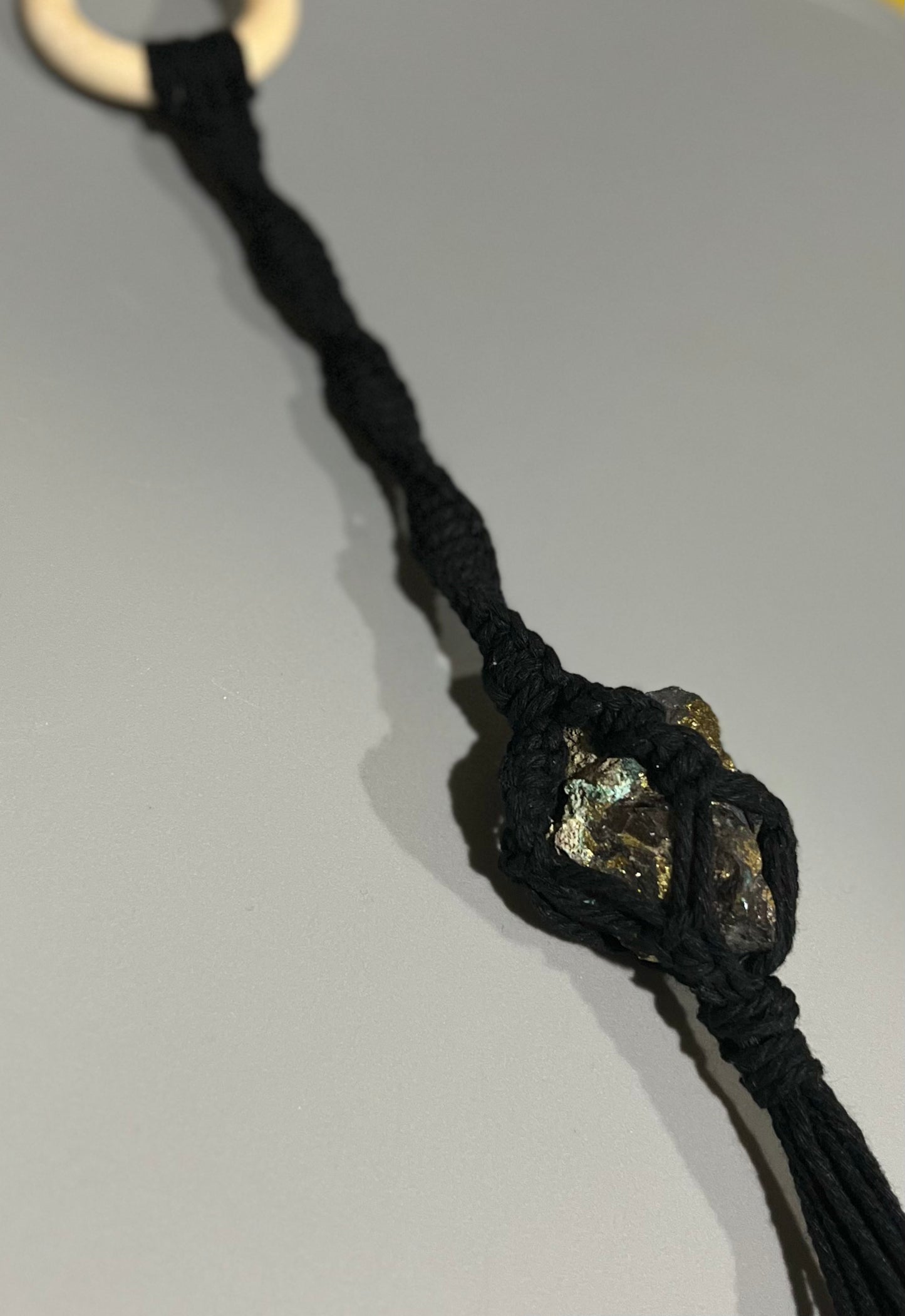 Crystal Hanger - Black - Bornite & Covellite