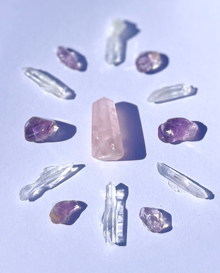 Self Love Crystal Gridding Pack - Line 1 B, C, D, E