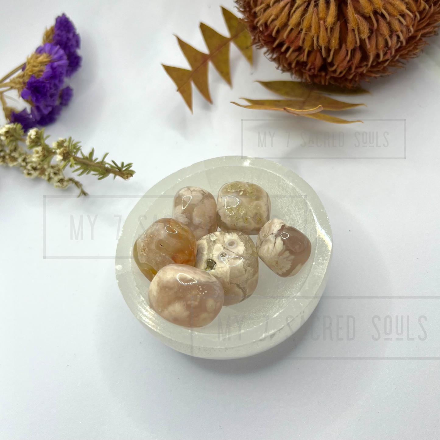 Flower Agate Tumble