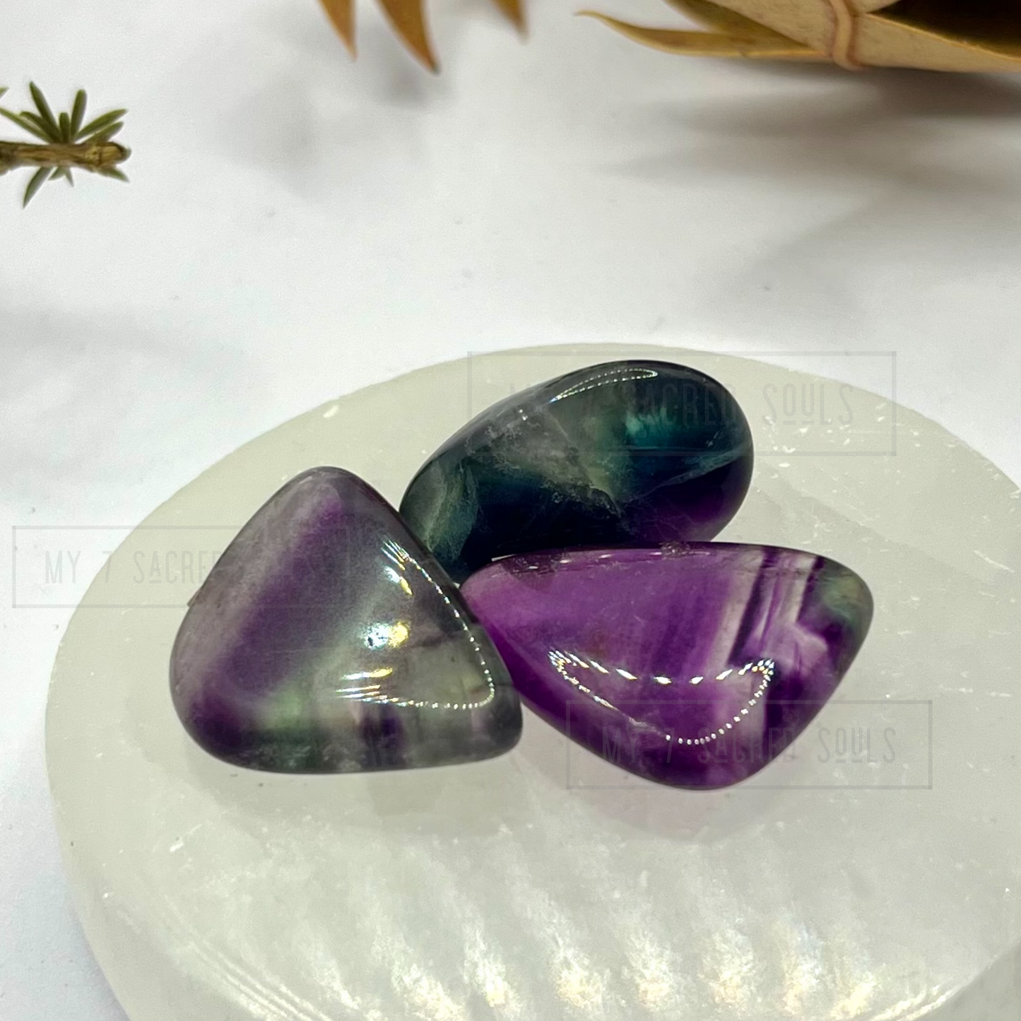 Rainbow Fluorite Tumbles