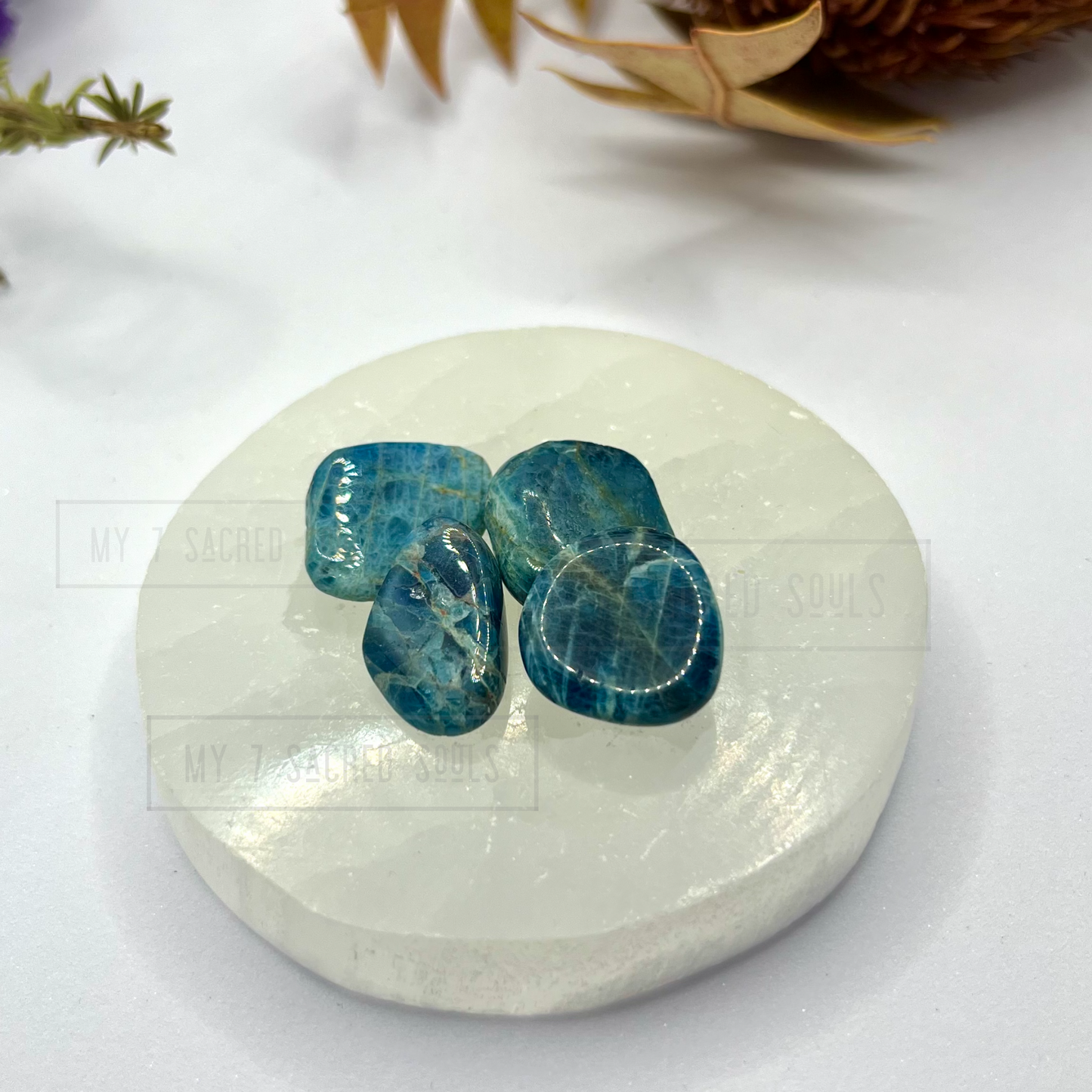 Blue Apatite Tumbles