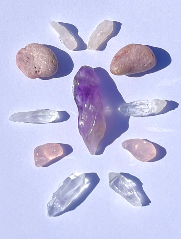 Self Love Crystal Gridding Pack - Line 1 B, C, D, E