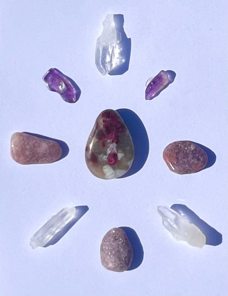 Self Love Crystal Gridding Pack - Line 1 B, C, D, E