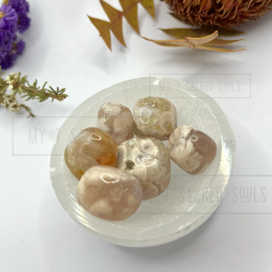 Flower Agate Tumble