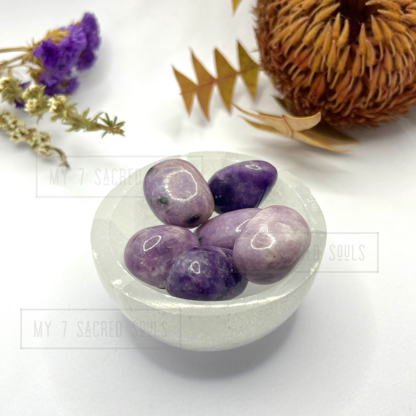 Lepidolite Tumbles