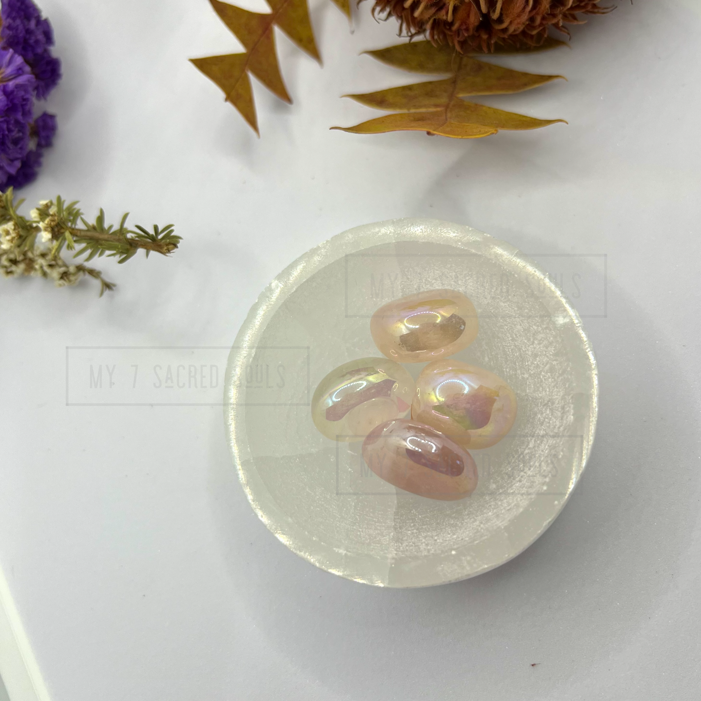 Rose Aura Quartz Tumbles