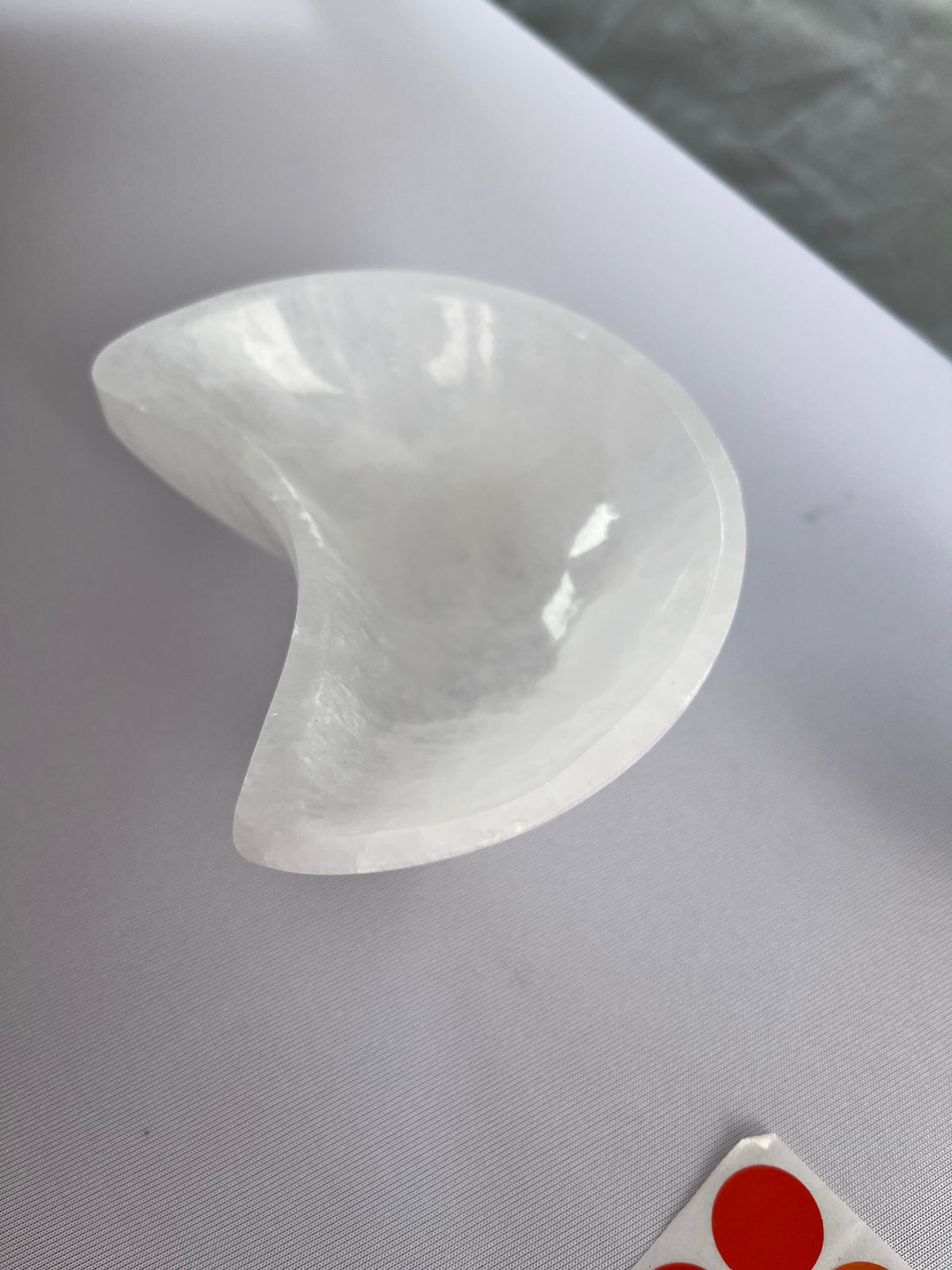 Selenite Moon Bowl