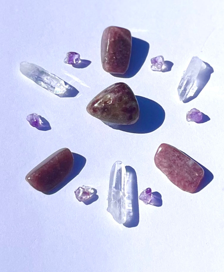 Self Love Crystal Gridding Pack - Line 1 B, C, D, E