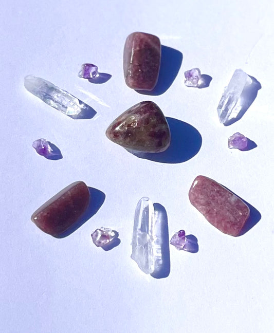 Self Love Crystal Gridding Pack - Line 1 B, C, D, E