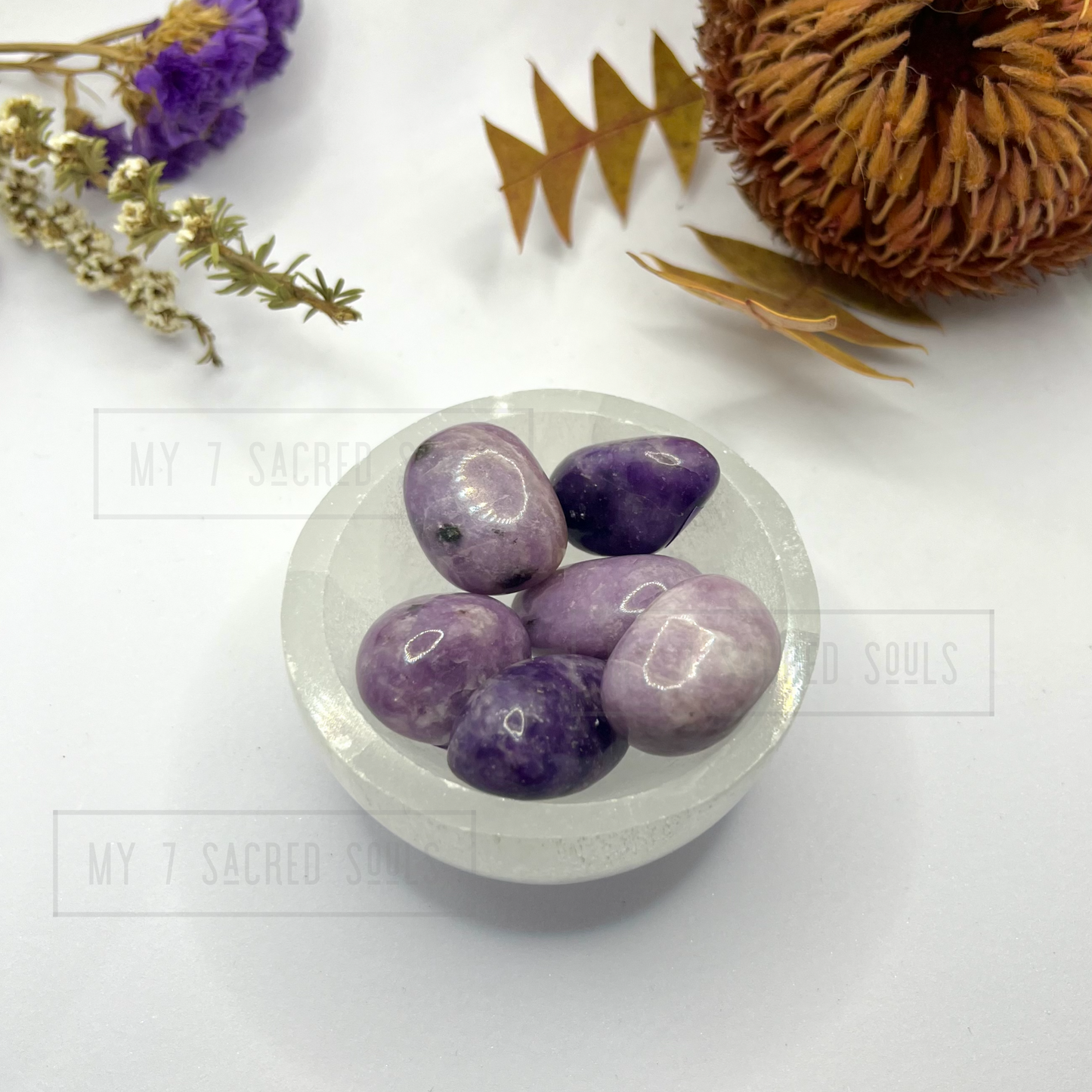 Lepidolite Tumbles