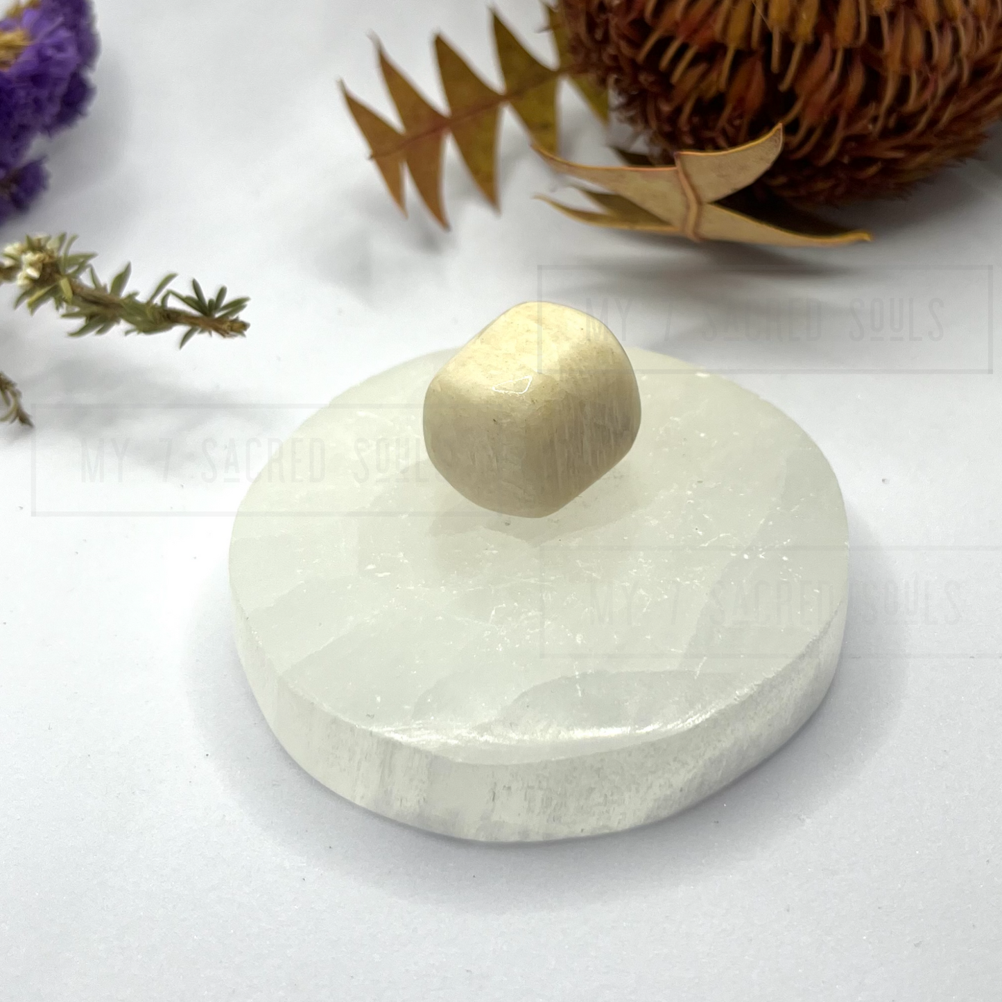 Cream Moonstone Tumbles