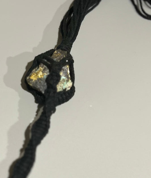 Crystal Hanger - Black - Bornite & Covellite
