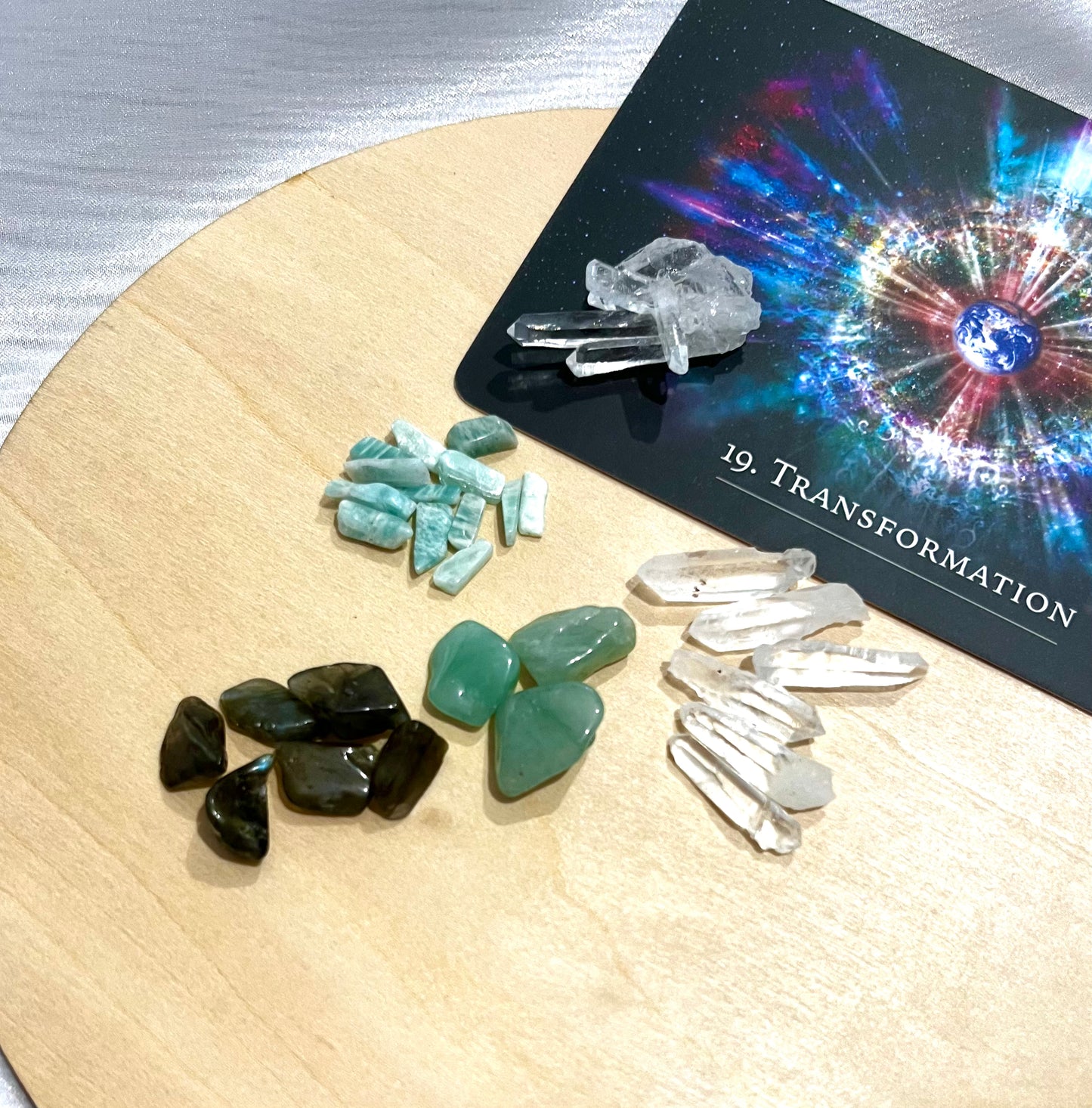 New Moon Crystal Gridding Set - Pack A (No board, crystals only)