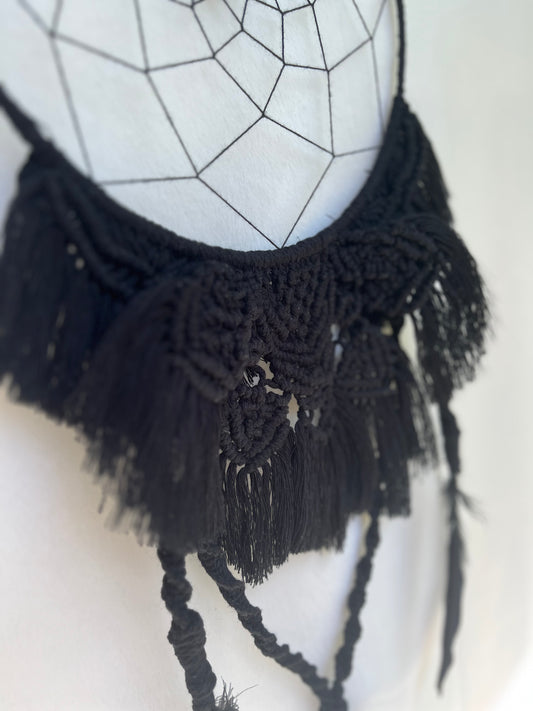 Inspired by Wednesday Dreamcatcher - Large, with Blue Tiger’s Eye