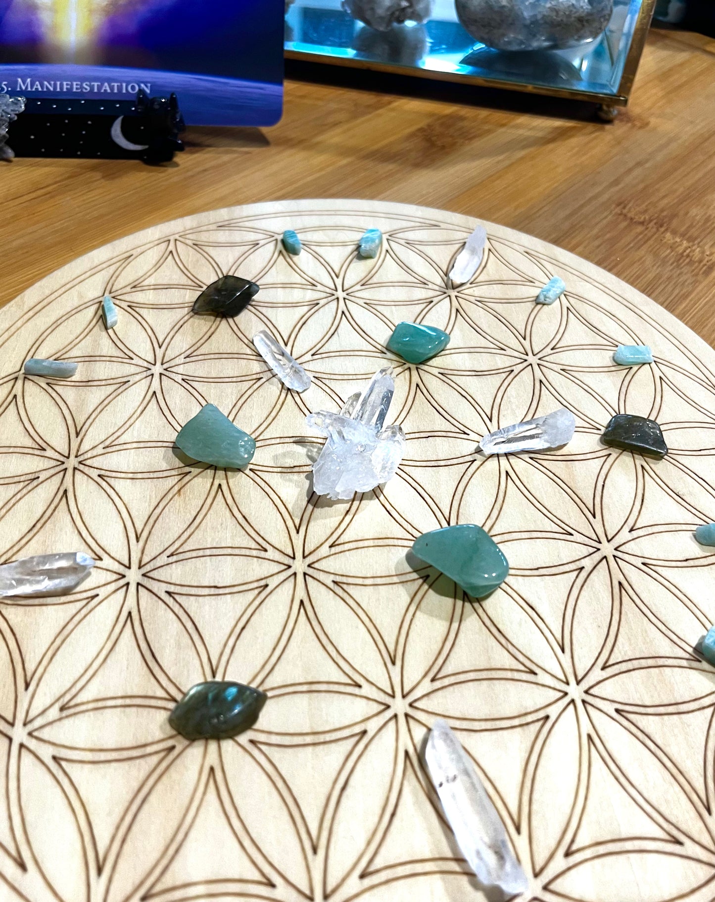 New Moon Crystal Gridding Set - Pack A (No board, crystals only)