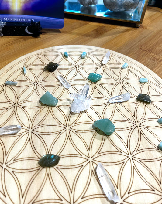 New Moon Crystal Gridding Set - Pack A (No board, crystals only)