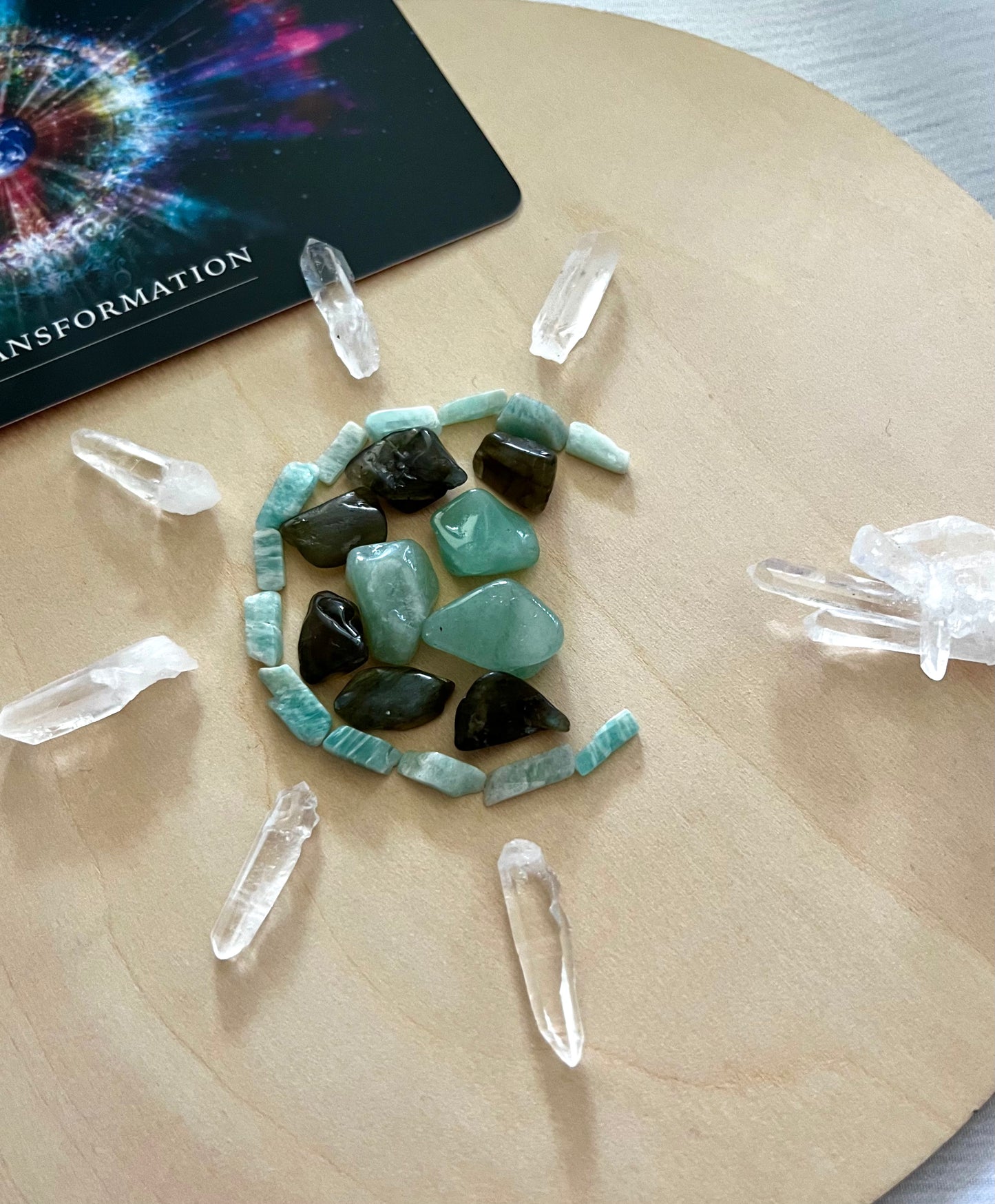 New Moon Crystal Gridding Set - Pack A (No board, crystals only)